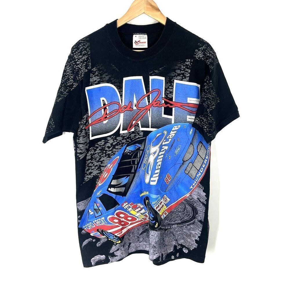 Vintage Chase Racewear Dale Jarrett #88 T Shirt Adult Medium All Over Print USA